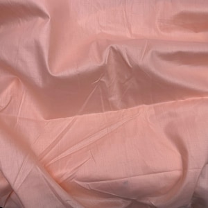 Vintage Solid Peachy Pink Cotton Fabric // 114x43.5 &gt; quilting weight with a light sheen &gt; NOS unused