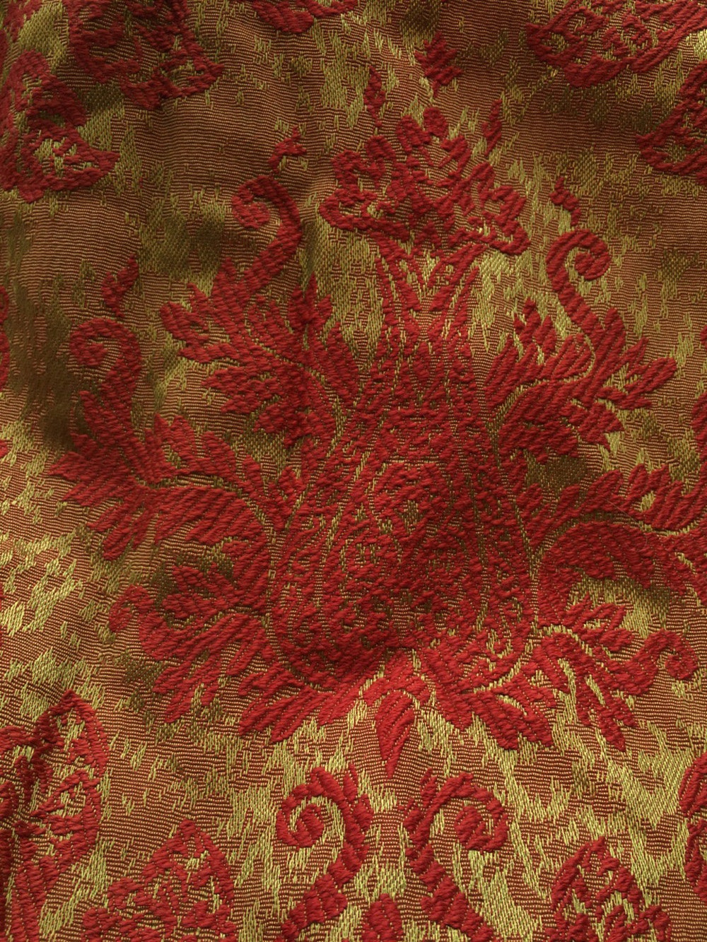 Vintage Damask Fabric // 2 Pcs 85x50 and 60x33 Etsy