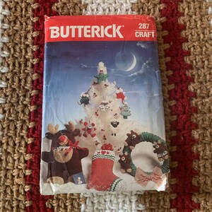 Vintage Christmas Crafts Patterns // Butterick 287 > Unused > ornaments, wreath, cardholder, stocking