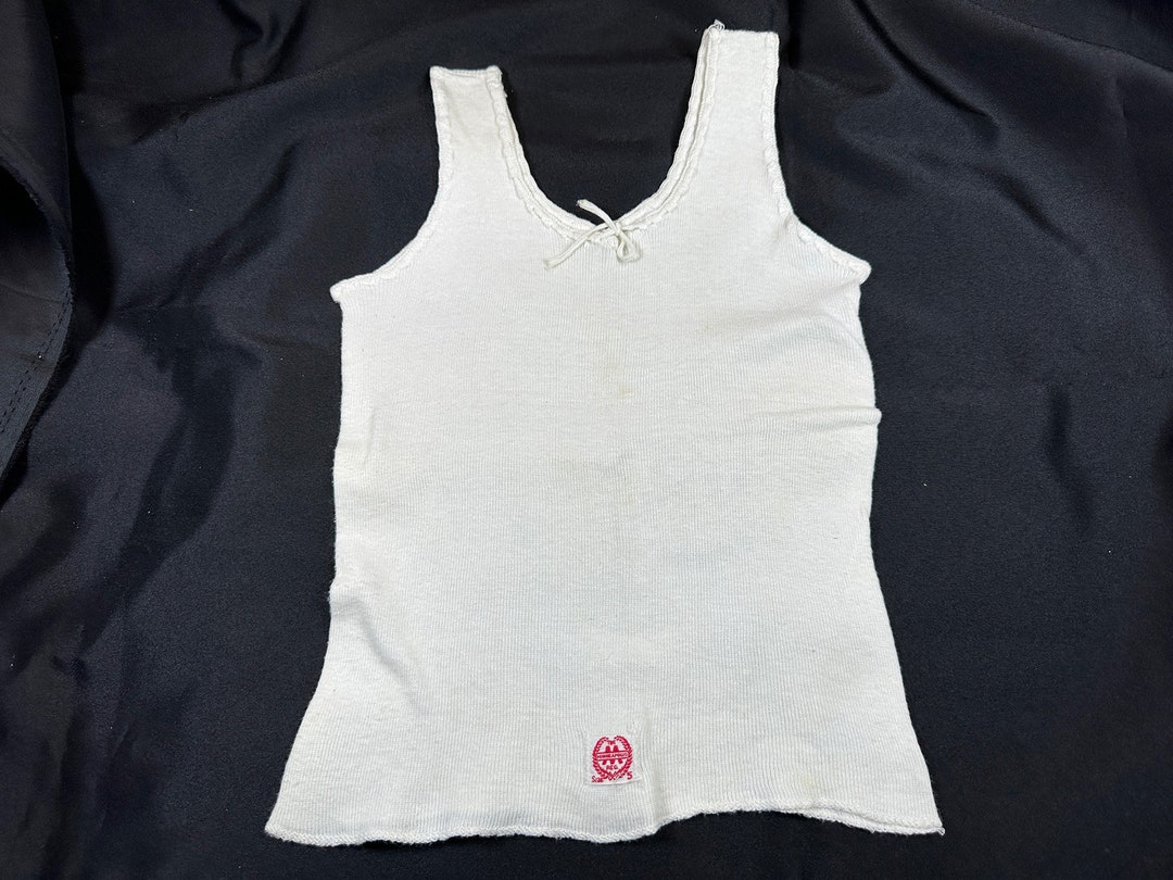 Antique Vintage Child's Cotton Undershirt Jersey Knit Tank // Size 5 ...