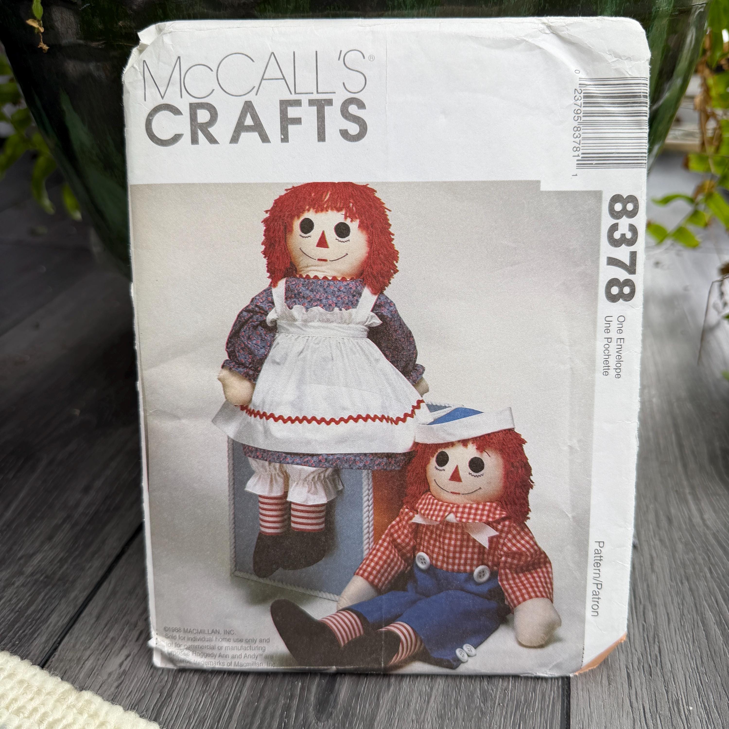Life Sized Raggedy Ann and Andy Dolls, Child's Apron & Clothes