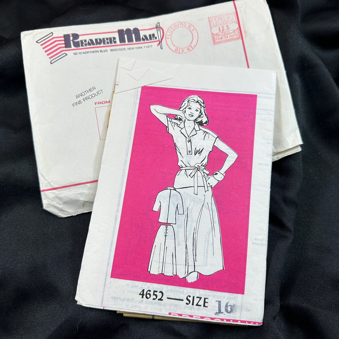Vintage 1970s Misses' Skirt & Top Pattern // Mail Order Pattern 4652 ...