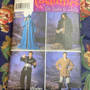 Robe & Tunic Costumes Pattern by Andrea Schewe // Simplicity 5840 > Unused > All Sz- XS, S, M, L, XL, unisex > hooded robe, shoulder armor