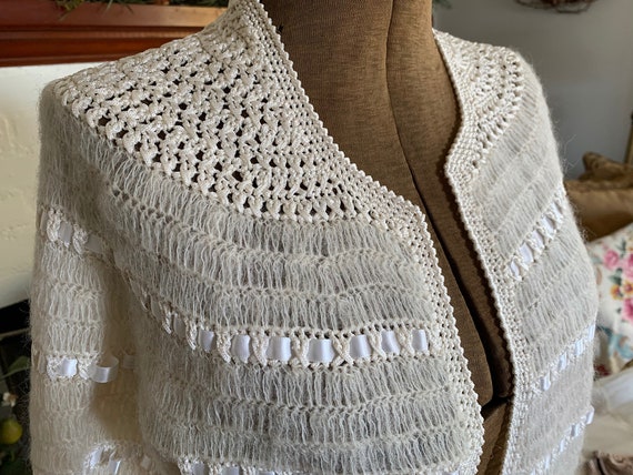 トップス andmary Lacey ribbon cardigan ivory petal-and-pup-usa-knitwear-