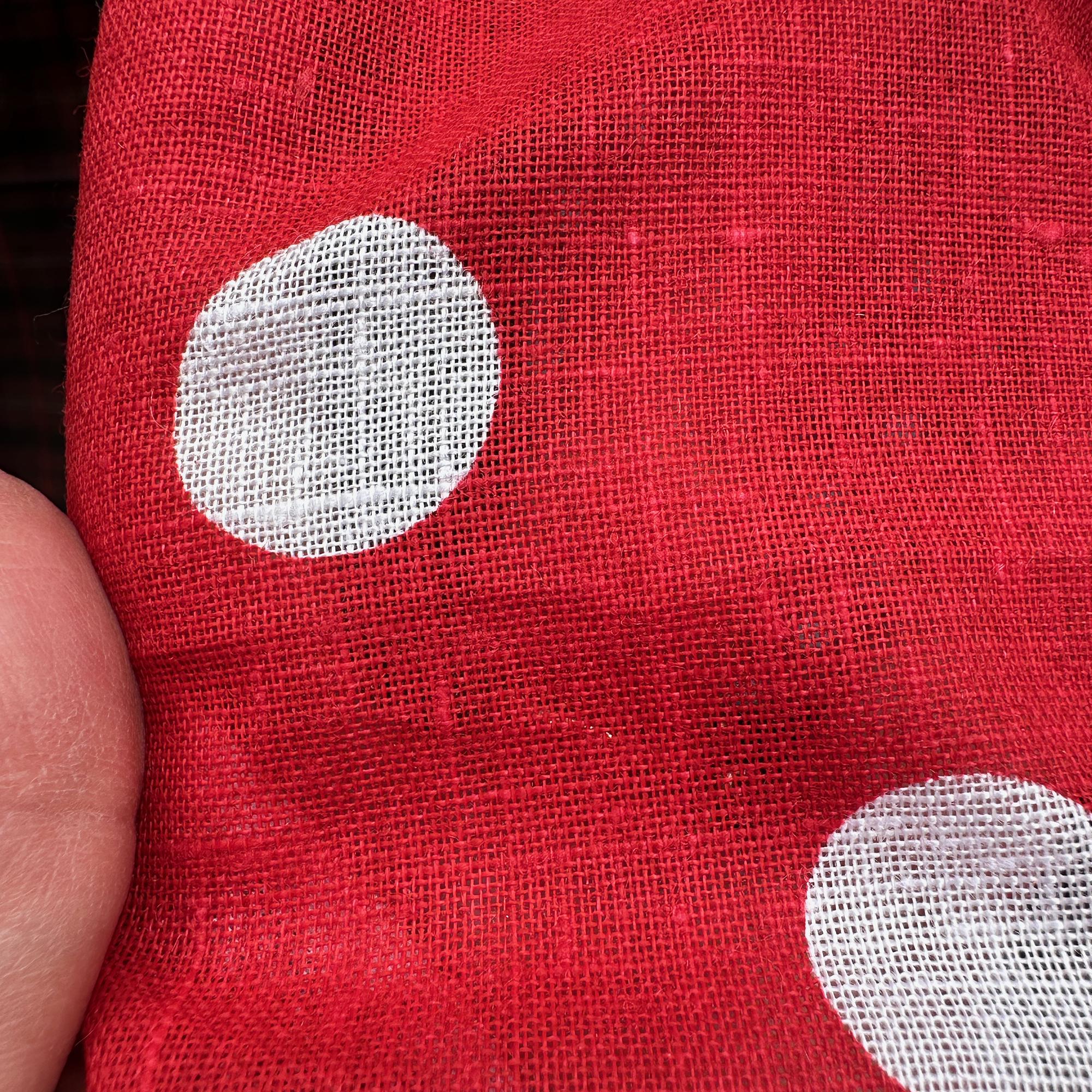Bright Red & White Polka Dot Fabric // 72x44 Unused Bright Red & White Polka Dot Fabric // 72x44 Unused