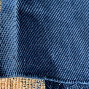 Vintage Blue Twill Work Clothing Fabric // 78x44" > medium to heavy weight twill for utility work wear