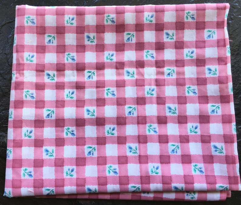 Checkered Cotton Quilting Fabric // 2 Yards Long 45 Etsy