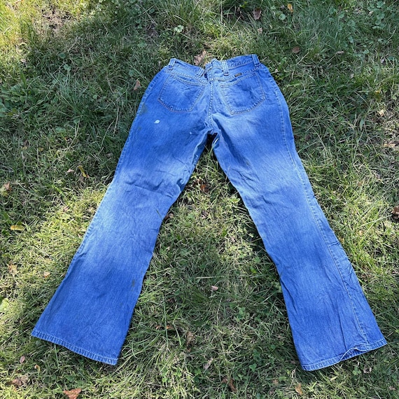 Wrangler 1960's Blue Bell ブーツカットベルボトムデニム Vintage 1960s Mens Wrangler Bell Bottom Jeans // 36x34 Worn