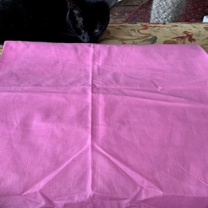 Vintage Solid Lilac Pink Cotton Fabric // 78x41 &gt; quilting weight &gt; NOS unused &gt; purple, pink, lavender