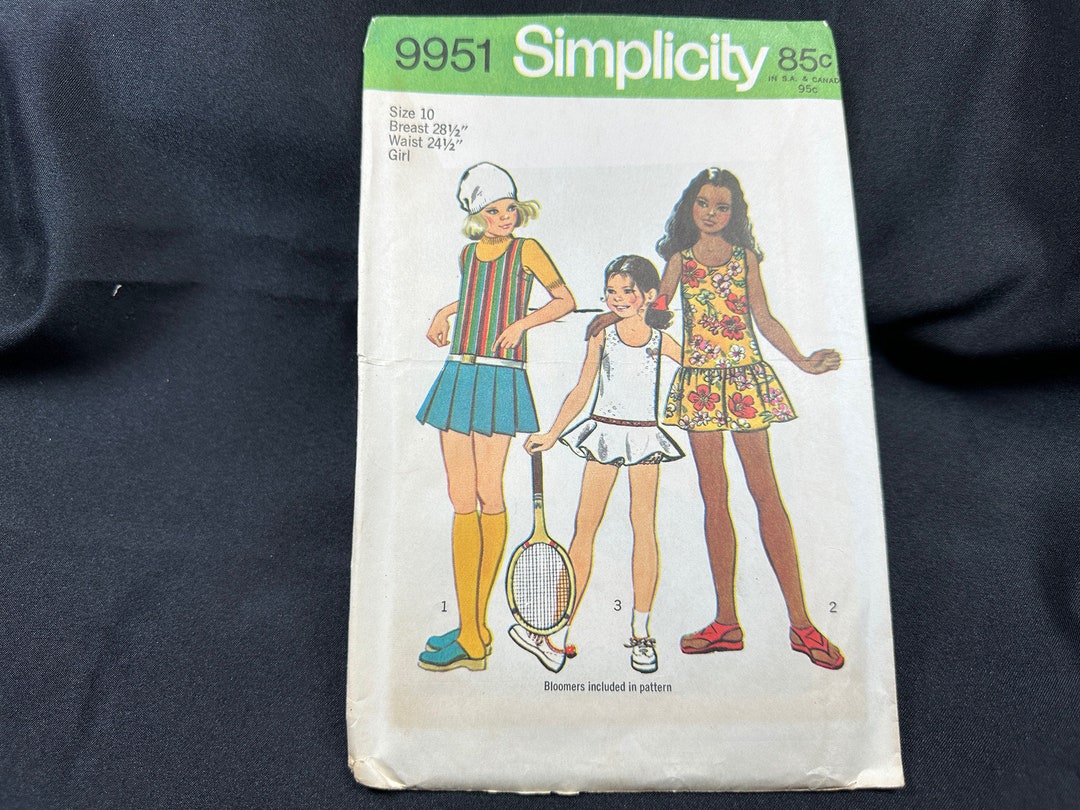 Vintage 1970s Girls' Mini-dress W/ Two Skirts or Tennis Dress ...
