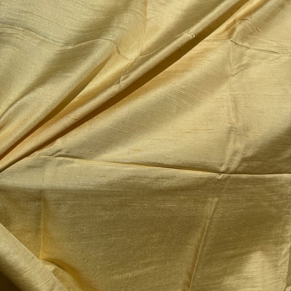 Antique Vintage Butter Yellow Silk Shantung Fabric // 108x35.5" >  Lightweight, Subtle Slub Texture, Rare & Gorgeous! - Etsy Canada