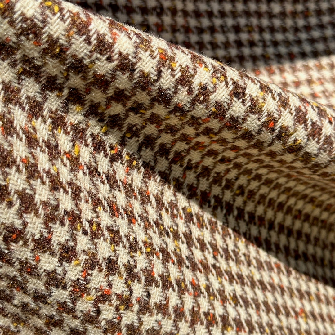 Aldridge Wool Houndstooth Fabric - Urban American Dry Goods Co.