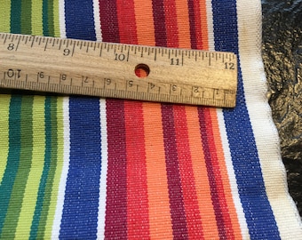 Bright Striped Outdoor Upholstery Fabric // 76x15