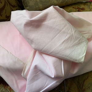 Vintage Solid Pink Cotton Muslin Fabric // 36x44&quot; BTY- By The Yard &gt; Unused White Rose deadstock on bolt &gt; pastel blush rose