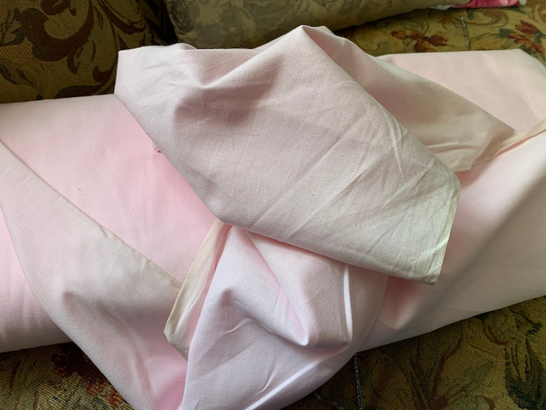 Vintage Solid Pink Cotton Muslin Fabric // 36x44 BTY by Etsy