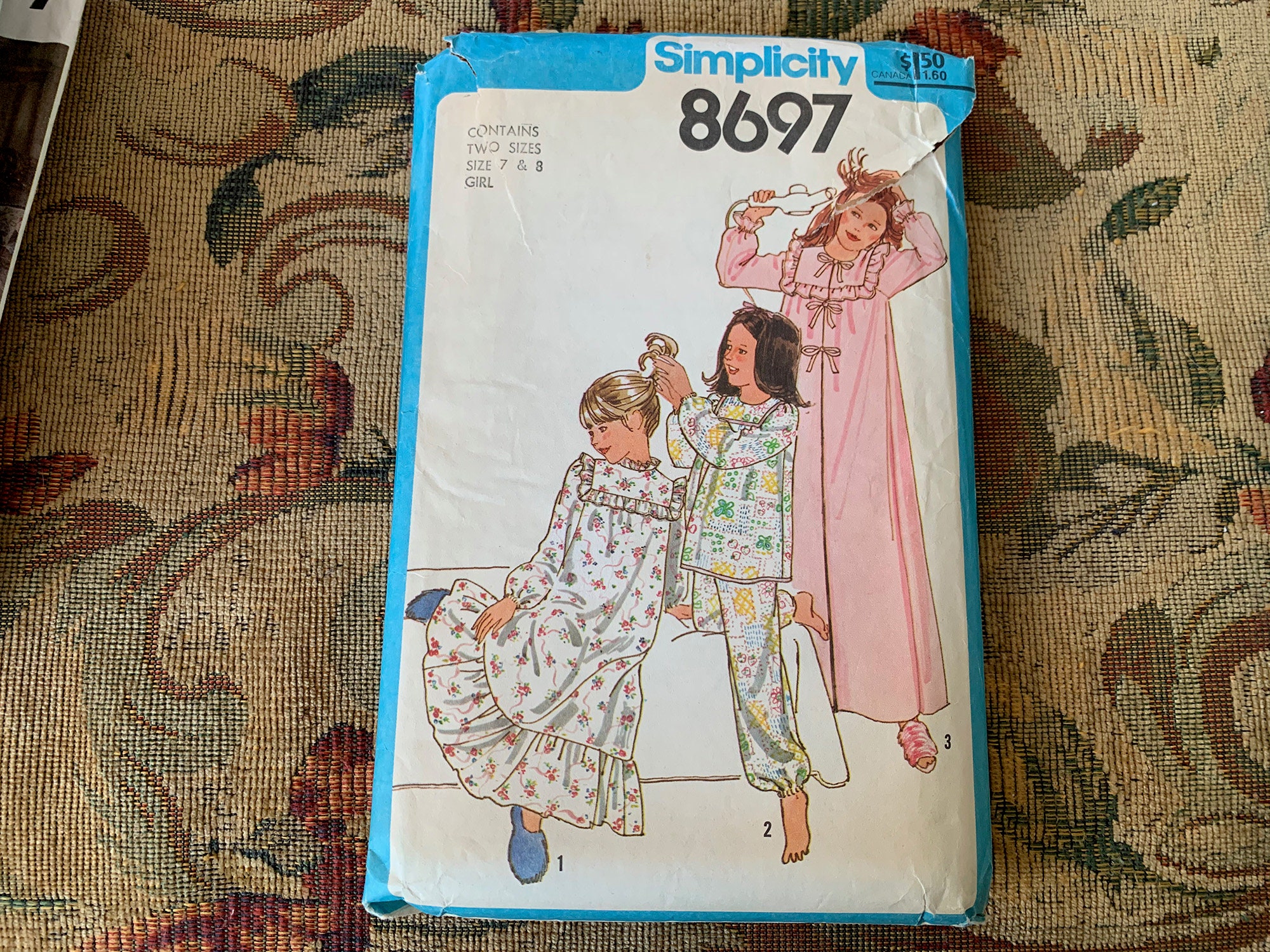 Vintage 1970s Girls' Robe Nightgown and Pajamas Pattern / - Etsy