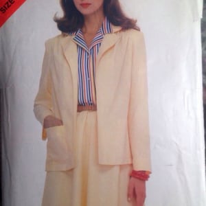 Vintage 1980s Jacket and Skirt Pattern // See & Sew 3892 Fast and Easy ? sizes 14-16-18 &gt; dress suit, blazer