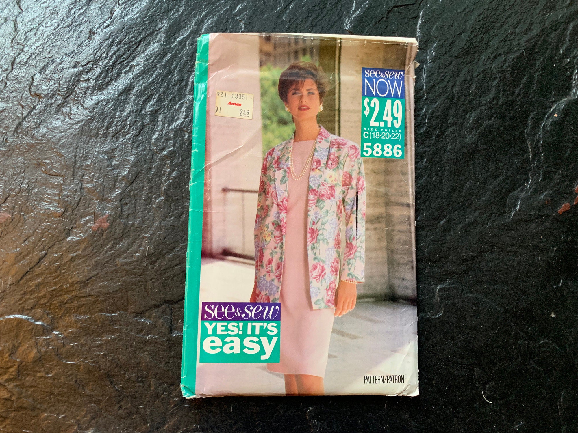 vintage whole pattern jacket セット Vintage 1980s Misses' Jacket & Dress Pattern // Butterick