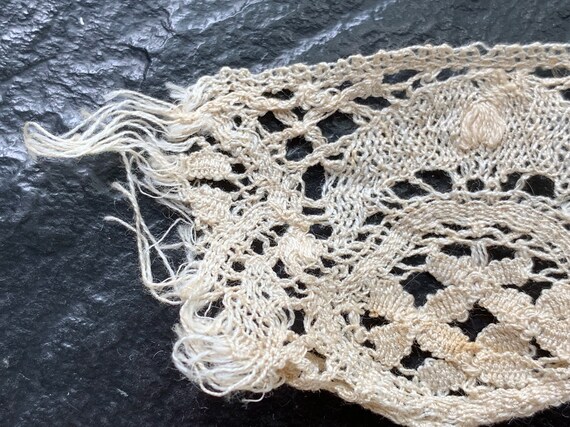 Antique Vintage Cluny Bobbin Lace Insertion Trim // 113x2
