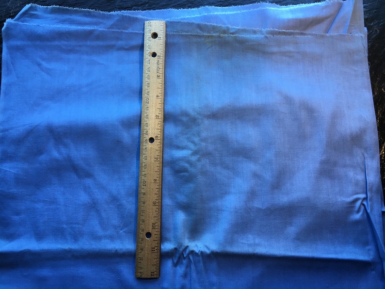 narrow width  plain quilting cotton  Victorian Edwardian Antique Vintage Solid French Blue Cotton Muslin Fabric  144x36 4 yards