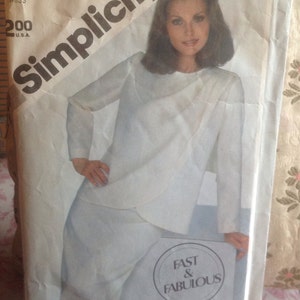 1980s Straight Skirt & Asymmetrical Wrap Jacket Pattern // Simplicity 5791 &gt; size 14-16-18, XL, Large &gt;