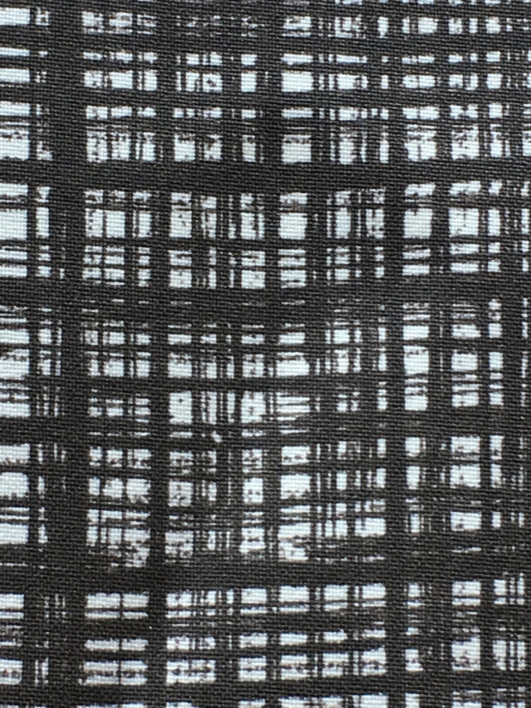 Vintage Polyester Knit Brown Grid Print Fabric // 1 Yard X 62 JBJ