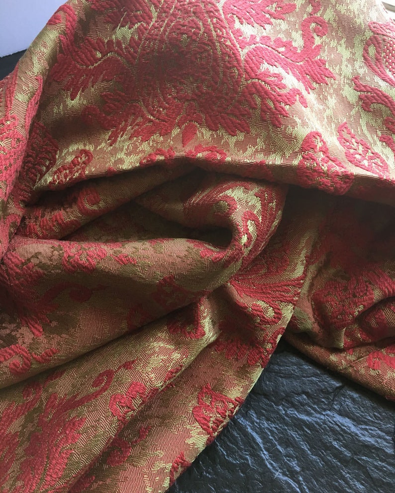 Vintage Damask Fabric // 2 Pcs 85x50 and 60x33 Etsy