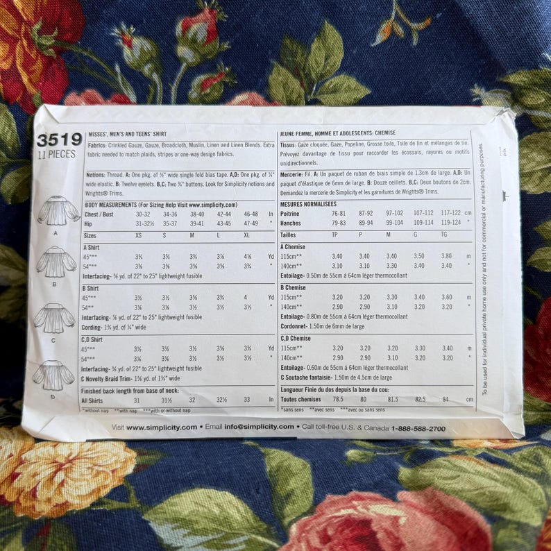 Men's, Teens' Puffy Shirt Pattern- Pirate, Poet, Historical ...