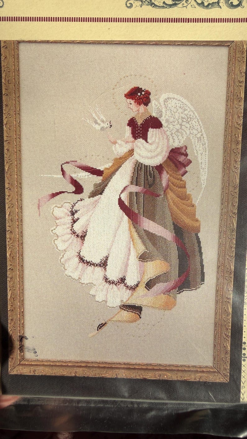 Angel of Grace Cross Stitch Pattern // 10.5x17