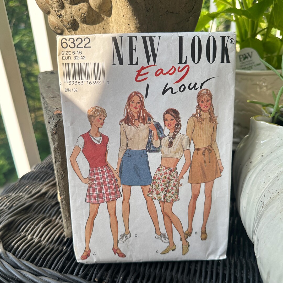 Easy 1 Hour Skirts // New Look 6322 Size 6810121416 Faux Wrap