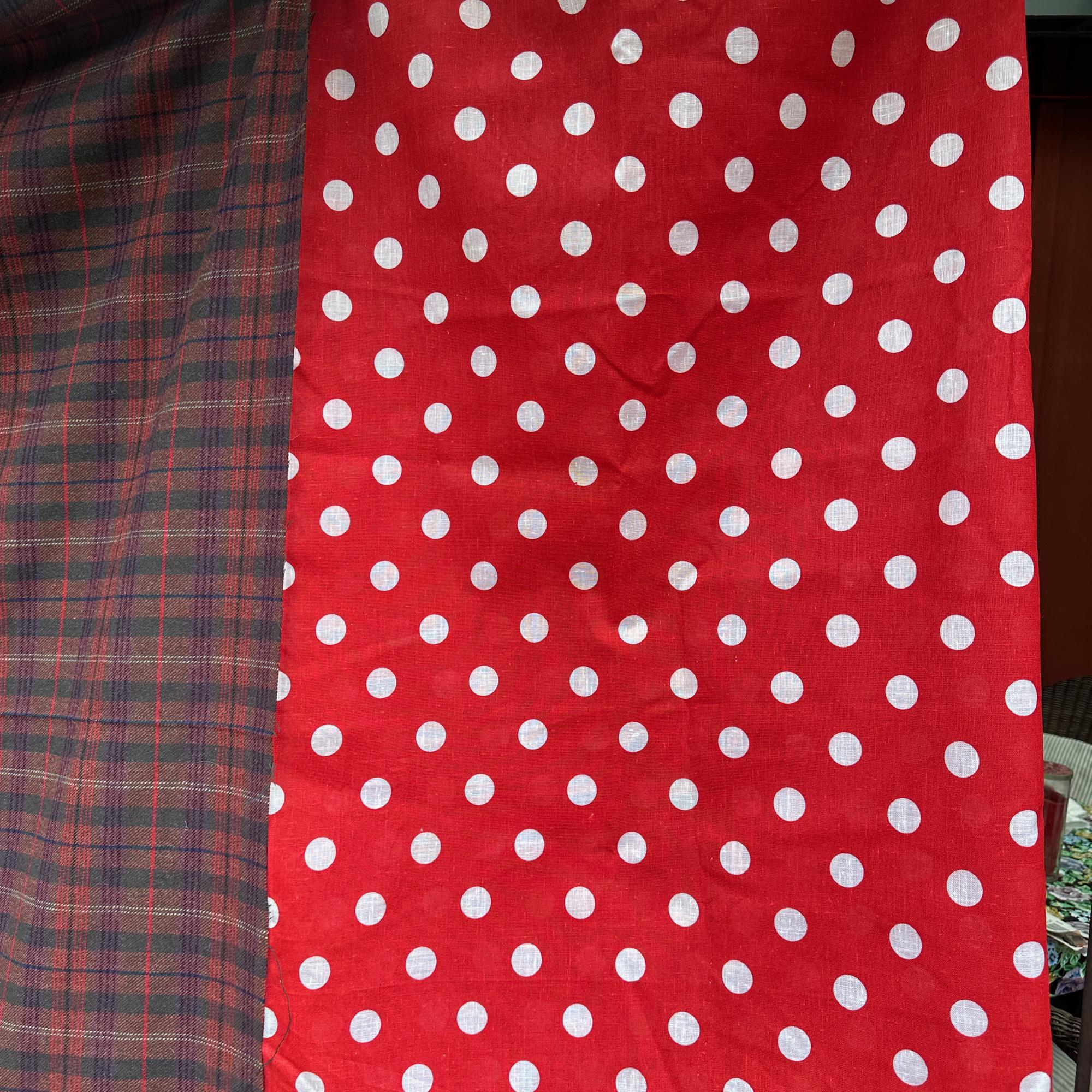 Bright Red & White Polka Dot Fabric // 72x44 Unused Bright Red & White Polka Dot Fabric // 72x44 Unused