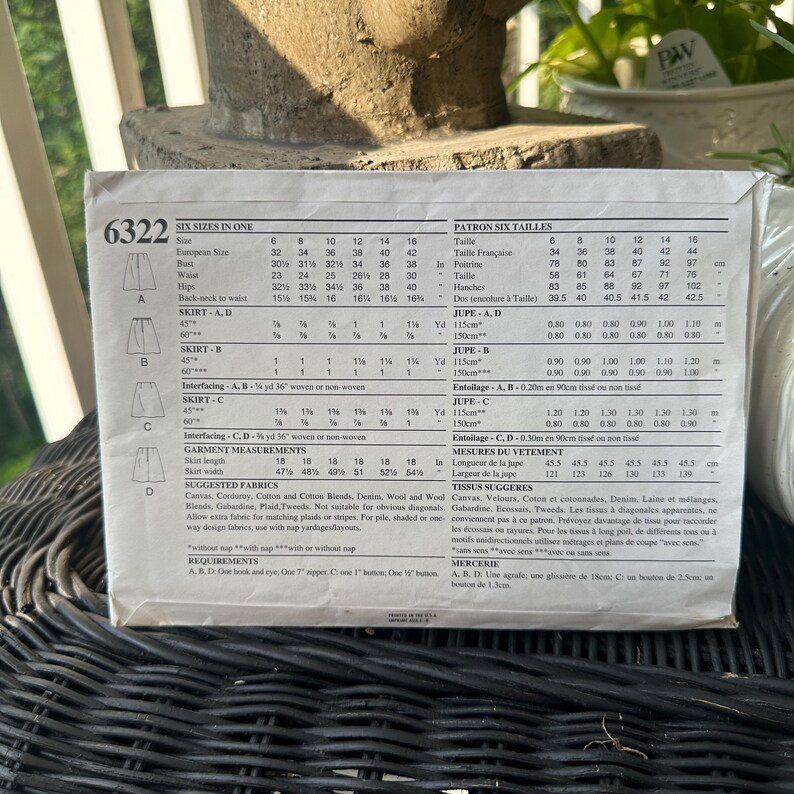 Easy 1 Hour Skirts // New Look 6322 Size 6810121416 Faux Wrap