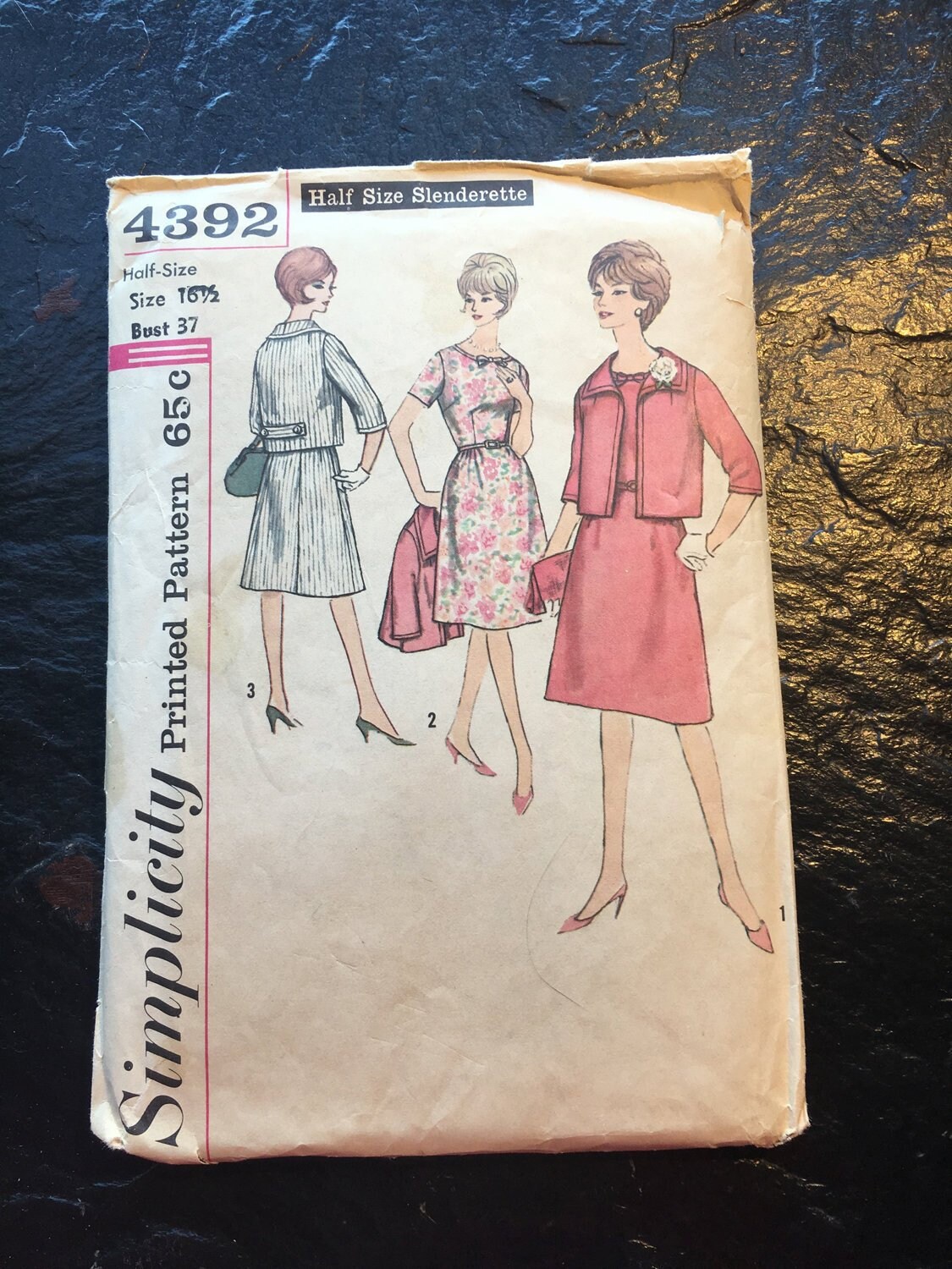 Vintage 1960s Half Size Slenderette One Piece Dress And Jacket Etsy