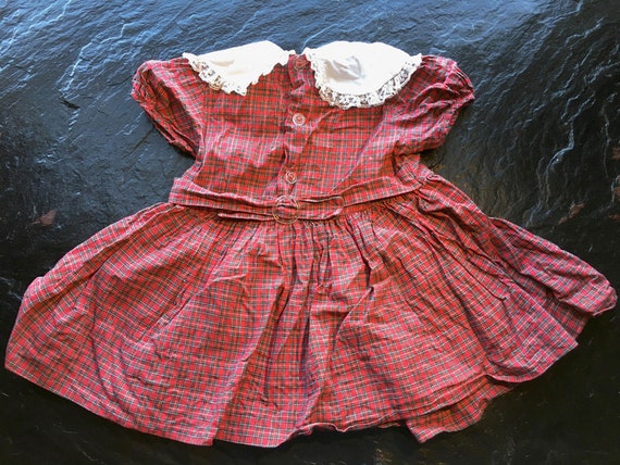 Vintage Mid-Century Girl's Dress // size 3T-4T? >… - image 7
