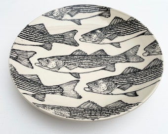 Rockfish pattern  ceramic bowl