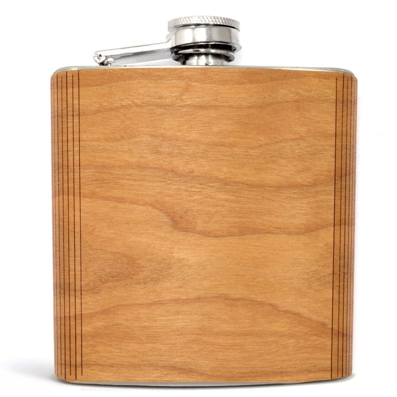 Personalized Wooden Flask Wood Groomsmen 6oz Flask Bulk Etsy
