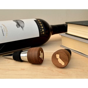 State Wood Wine Stopper Mother's Day Gifts Gifts for Wine Lovers Wooden Bottle Stopper Bulk & Wholesale Autumn Woods Collective image 2