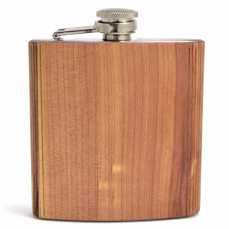 Personalized Wooden Flask Wood Groomsmen 6oz Flask Bulk Etsy
