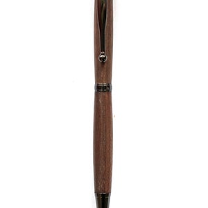 Dark Walnut Narrator Ballpoint Pen Slimline Wood Pen Office Pen High Quality Center Twist Pen Autumn Woods Co image 4