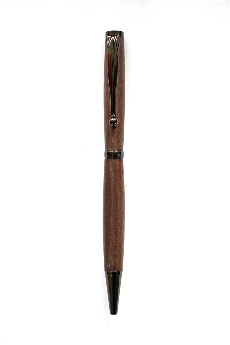 Dark Walnut Narrator Ballpoint Pen Slimline Wood Pen Office Pen High Quality Center Twist Pen Autumn Woods Co image 4