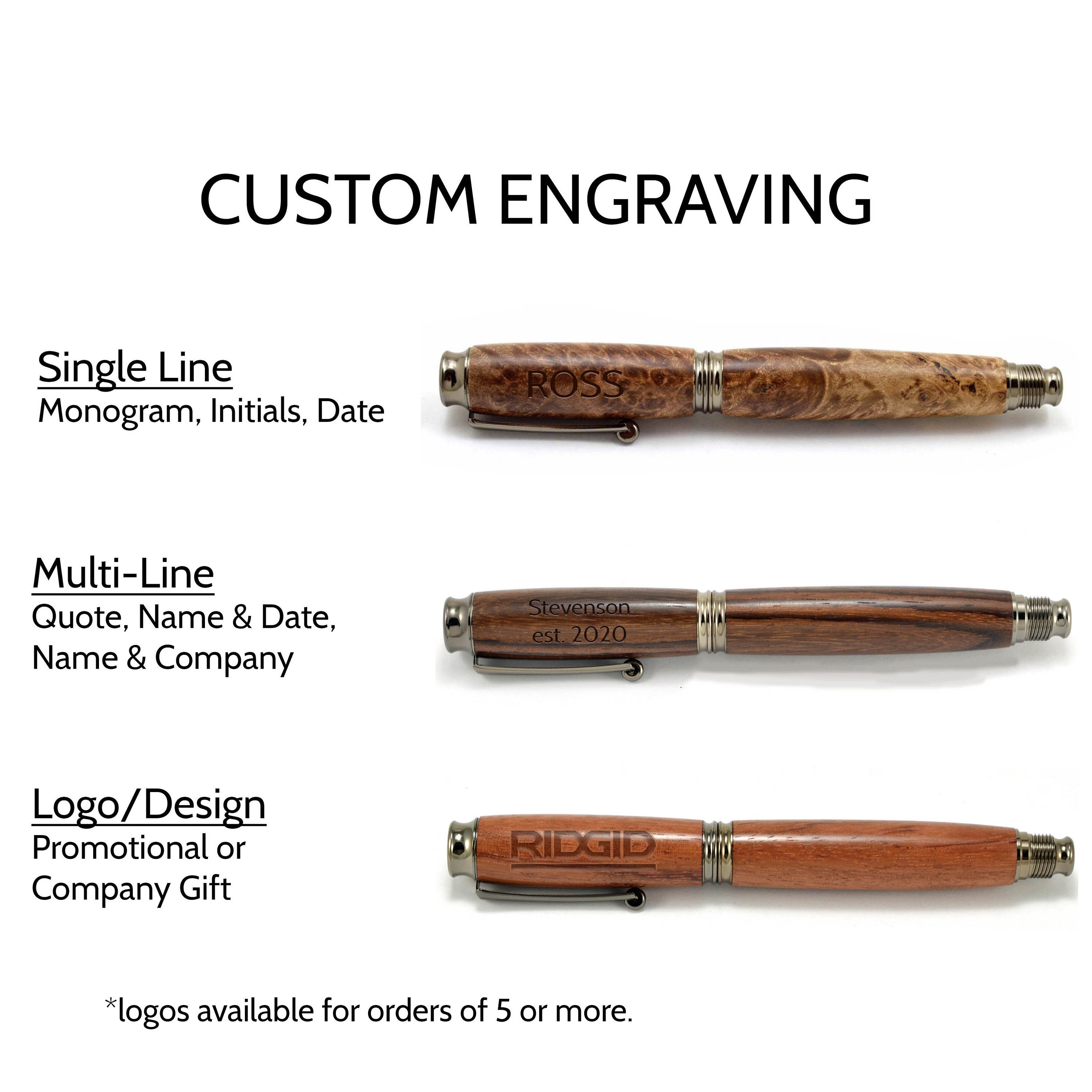 Writing Gifts Custom Logo Gifts Wooden Fountain Pen Autumn Woods Co Gifts for Writers Wood Fountain Pen Great Gift for Writers