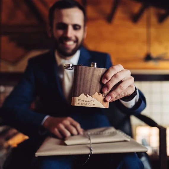 Fiaschetta/borraccia in legno vintage XXL con tappo