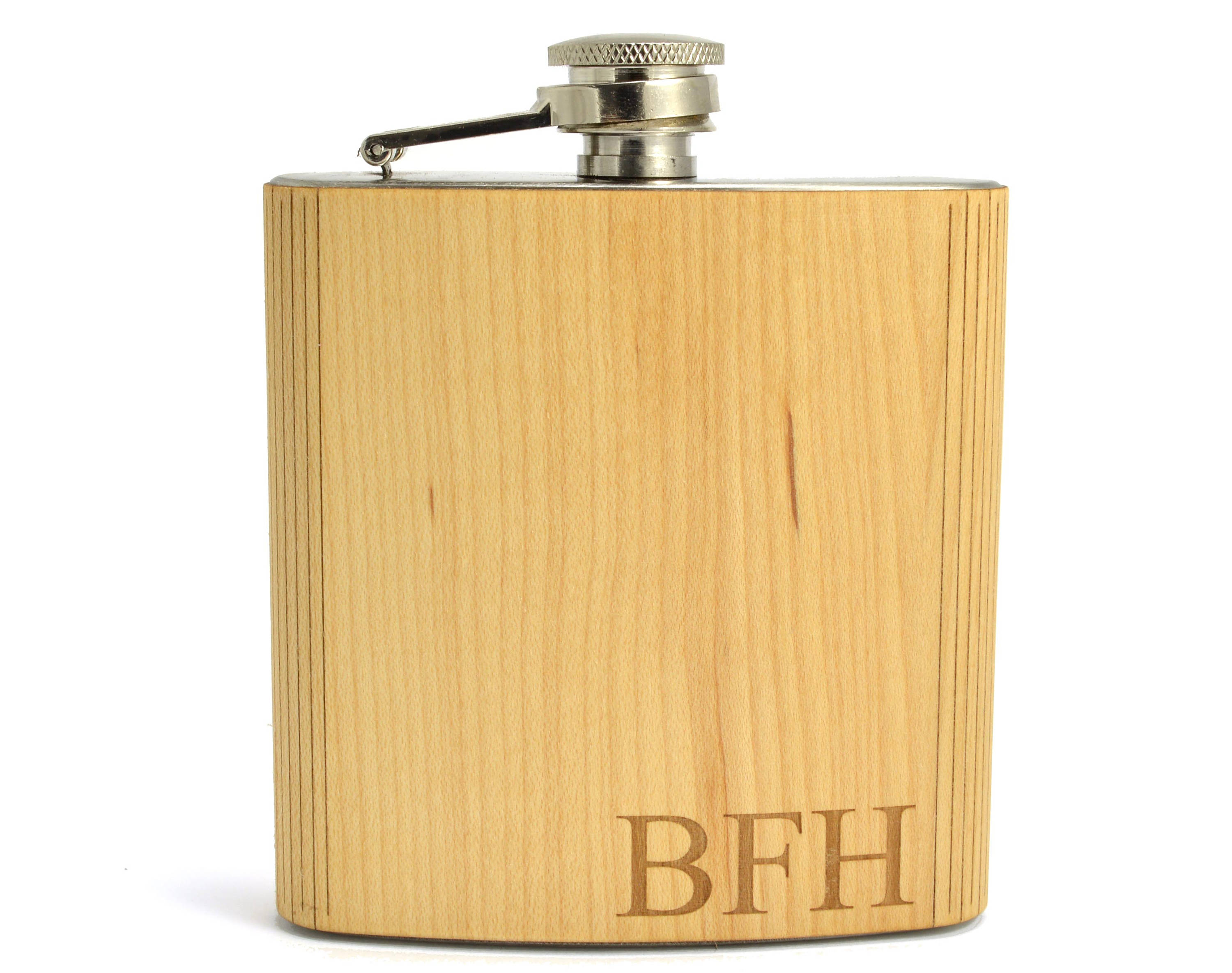 Wooden Hip Flasks Wooden Groomsmen Hip Flasks Bulk Custom Etsy