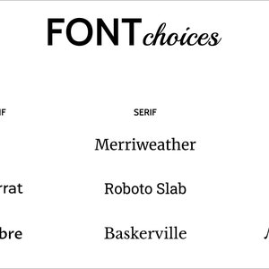 An image showing the font choices we offer for text engravings.