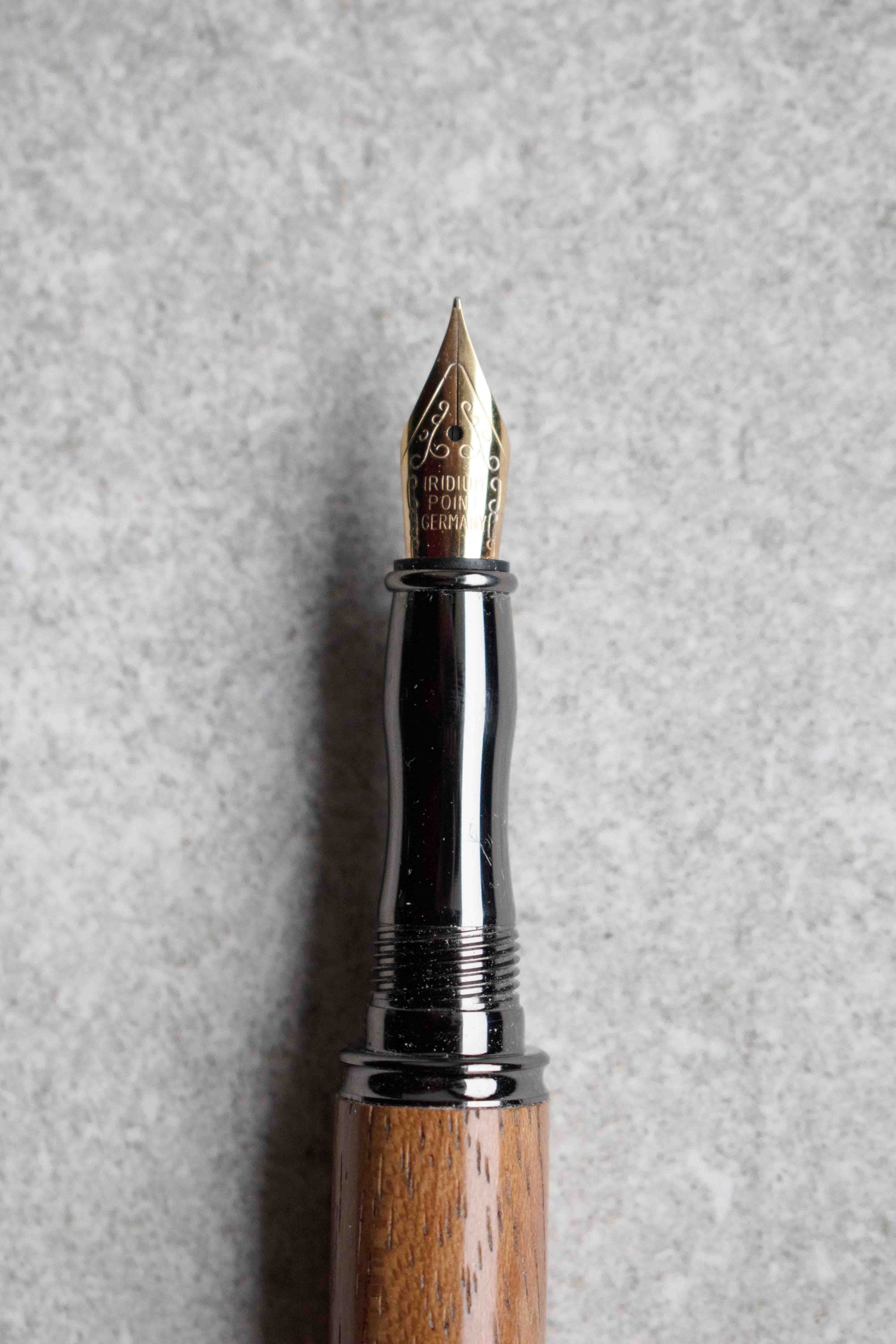 Maple Burl Fountain Pen: Handcrafted German Nib, Custom Engraving - Etsy