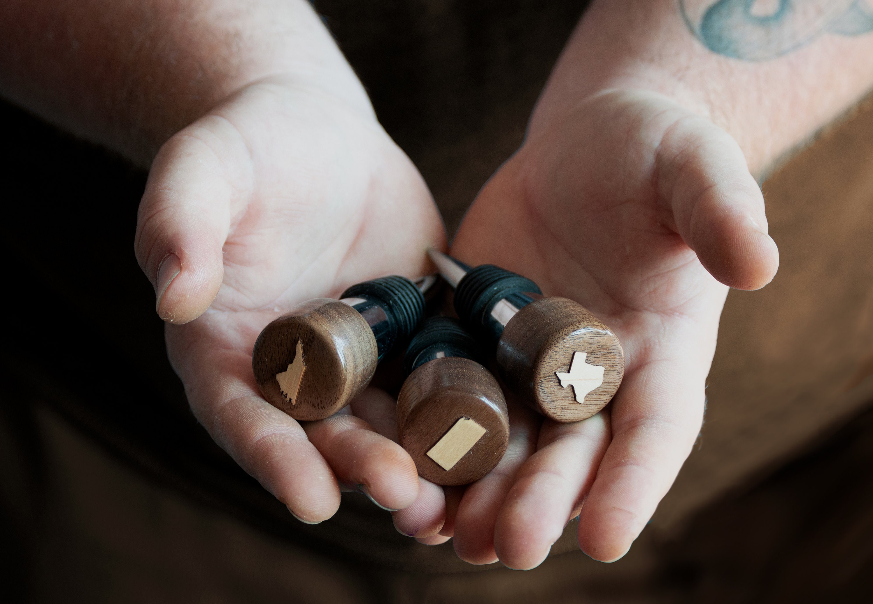 Bouchon à Vin en Bois d'état | Cadeaux de Fête Des Mères Pour Les Amateurs Bouchon Bouteille Bois| V