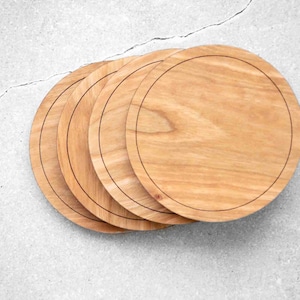 Handmade Cherry Wood Coaster Set by Autumn Woods Co - Crafted from American Cherry Wood