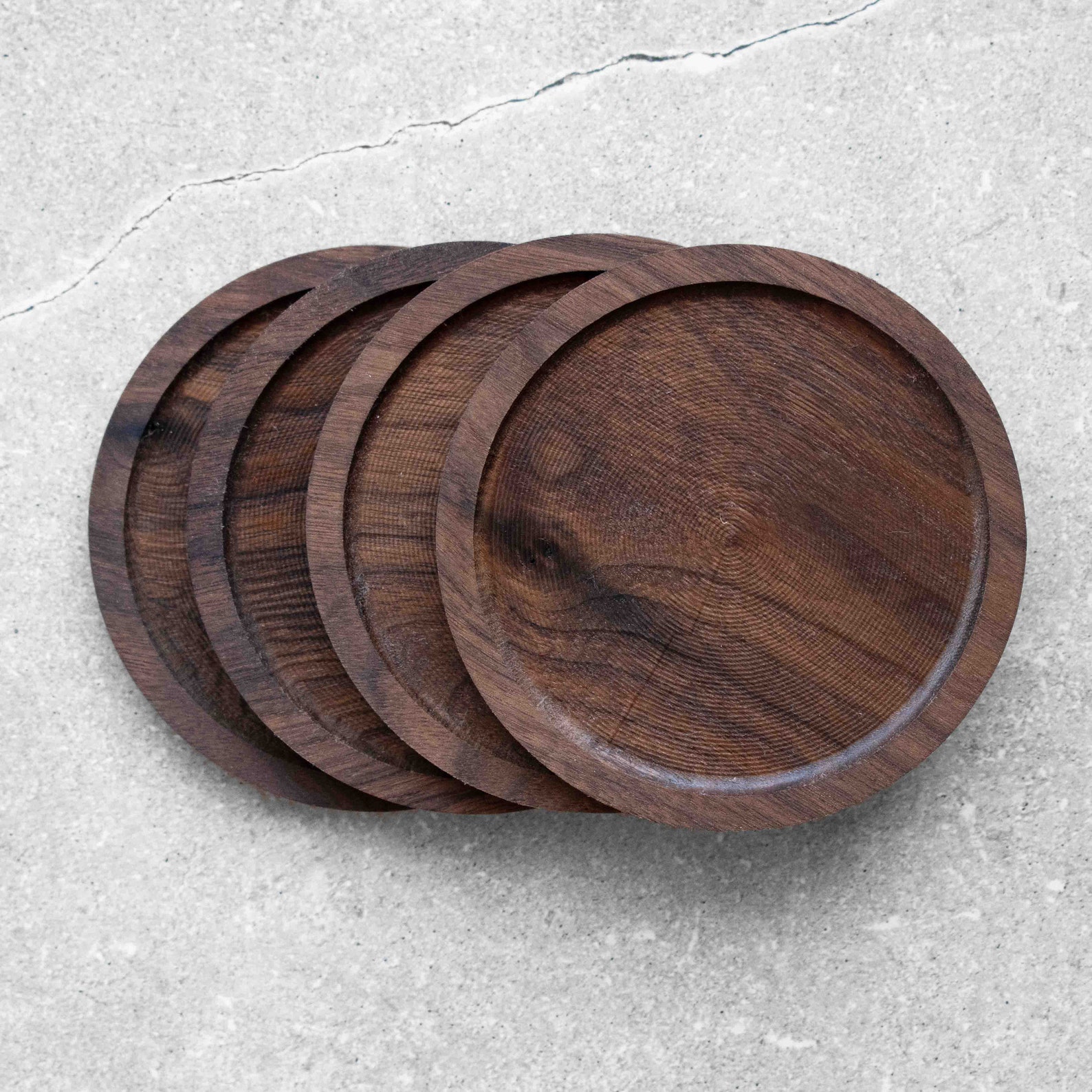 Custom Handmade Walnut Coasters Personalized Solid Wood Etsy