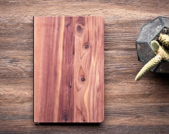 Personalized Wood Notebook | 5" x 8" Gifts of Wood | Wooden Custom Journal | Corporate, Wholesale & Bulk USA Gifts | Autumn Woods Co | Cedar