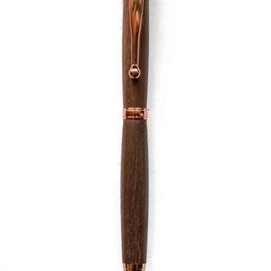 Dark Walnut Narrator Ballpoint Pen Slimline Wood Pen Office Pen High Quality Center Twist Pen Autumn Woods Co image 3